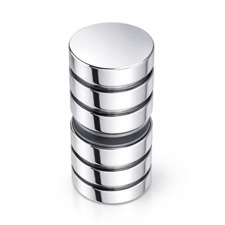 Ручка-кноб круглая, хром, нержавеющая сталь